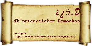Öszterreicher Domonkos névjegykártya